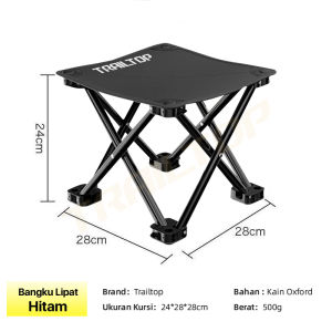 [READY] TrailTop Kursi Lipat Outdoor Serbaguna Bangku Lipat Portable Kursi Lipat Mancing Mini Tanpa Sandaran