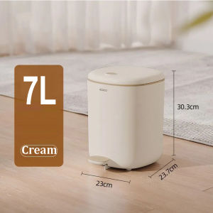 Trash Bin with Foot Pedal 7L 11L Large Capacity Garbage Bag Storage inside Double Layer Trash Can (ECOCO by renemos)