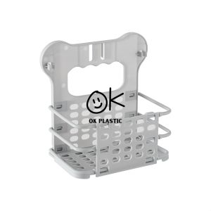 Wall-Mounted Collapsible Laundry Basket with Innovative Drainage Space-Saving Solution for Bathroom or Laundry Room