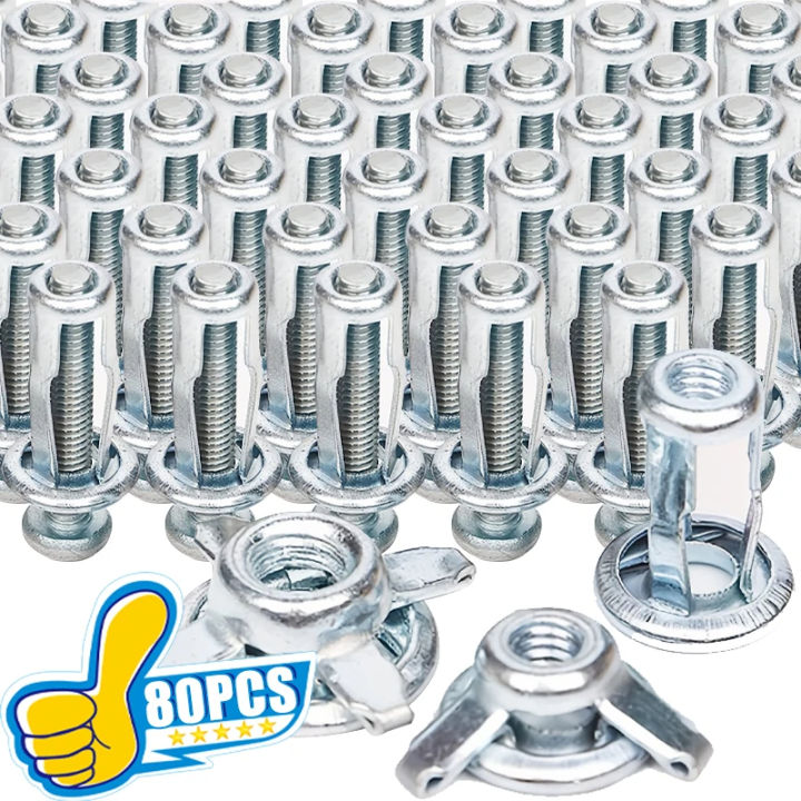 Panel Rivits 80PCS Petal Shape Rivet Nut Screw Bolt Kit Expansion Metal Rivetnut ...