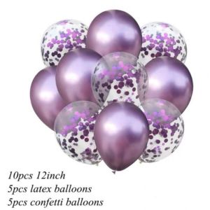 🎈sg stock🎈 12inch 10pcs Latex Balloons Colored Confetti Mixed Rose gold Wedding Decoration Party Birthday Decorate
