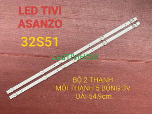 HCM LED TIVI ASANZO 32S51 MỚI 100% BỘ 2 THANH MỖI THANH 5 BÓNG 3V DÀI 549cm