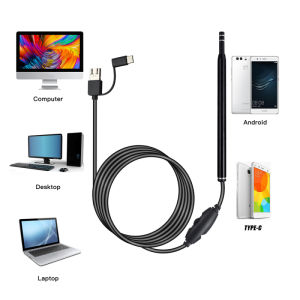 HD Camera Endoscope Usb Care Spoon Otoscope Ears Wax Remover Cleaner Set Kit