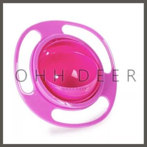 OHHDEER UFO-Shaped Baby Bowl Anti-Overturn Gyro Bowl Toy 360-Degree Rotation Training Bowl Resistant To Spill