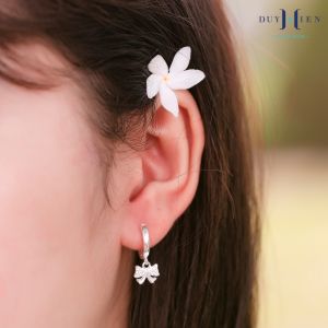 Khuyên Tai Bạc S925 Duy Hiển Cho Bé Kiểu Tùng Teng Hình Nơ Dễ Thương