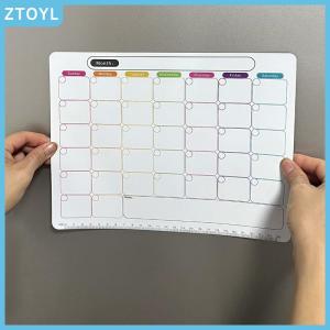 ZTOYL  Magnetic Refrigerator Dry Erase Calendar Monthly Planner Whiteboard Record Message Board Memo Pad Kitchen Fridge Decor