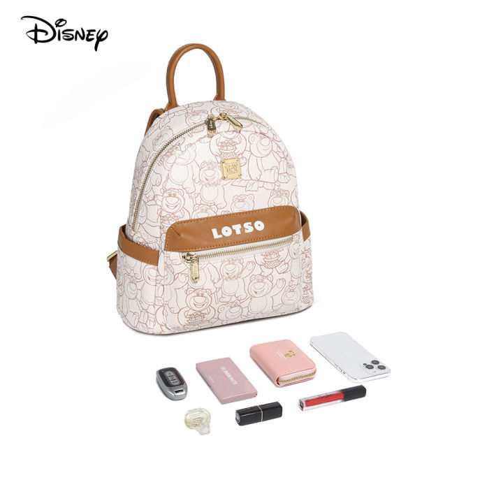 Disney's%20official%20authentic%20strawberry%20bear%20series%20coated%20canvas%20printed%20old%20flower%20PVC%20backpack%20mini%20women's%20wear%20-%20Image%203