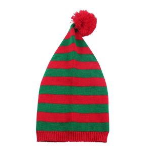 YISHA JEWELRY Santa Claus Christmas Knitted Hat Merry Christmas Hat Green Red Santa Beanie Hat Leisure Crochet Winter/Autumn