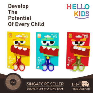 【SG Next Day Delivery】Bundle of 3 Safety Kid Scissors Round Head for Pre-School Children Kids Student Fun Activity Stationery Art & Craft Gift