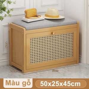 SUNNY BIERE TỦ GIÀY TRE GỖ GẤP GỌN Tủ đa năng chống ẩm/chống côn trùng - Mặt phủ bóng dễ lau chùi tiết kiệm diện tích
