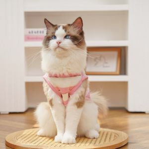 SWEET TIM Thin Dog Cooling Vest Striped Breathable Cat Sunscreen Vest Fashion Soft Dog Striped T-shirt Summer