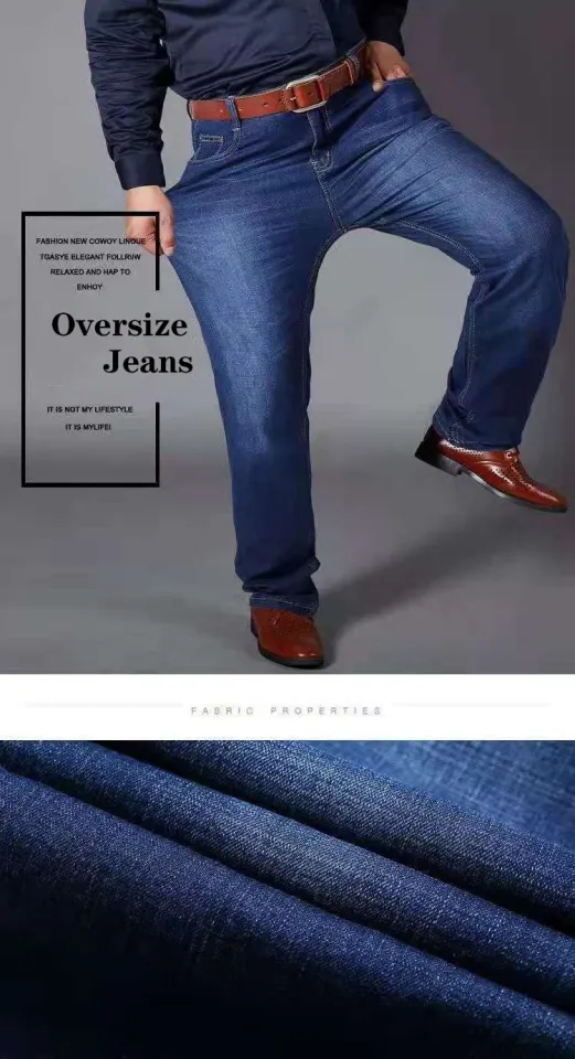 10XL Oversize Men Jeans Black Baggy Casual Cargo Pants Men Plus Size Men's  Jeans Loose Trousers Daily Wearable Working Jeans Men