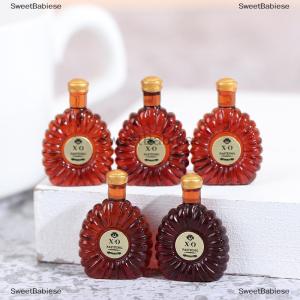 [COD] SweetBabiese 5pcs มินิไวน์ขวดรุ่น dollhouse Miniature 1:12สำหรับตกแต่งบ้านตุ๊กตา