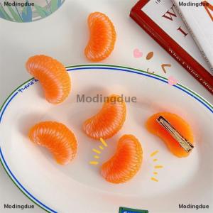 [COD] Modingdue Creative Cute Simulation Orange Hair Clip Fruit Hairpin Spring Clip For Girl Hair Accessories