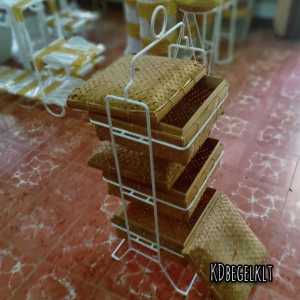 RAK BAWANG KOTAK susun3 / RAK BUMBU DAPUR SUSUN BAMBU / BISA COD MODEL TERBARU