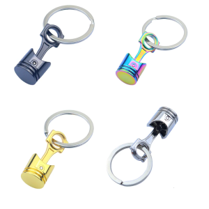 6Pcs Mechanic Inspired Car Piston Keyring Automotive Interior Hanging Pendant Accessory for Car Show Enthusiasts
