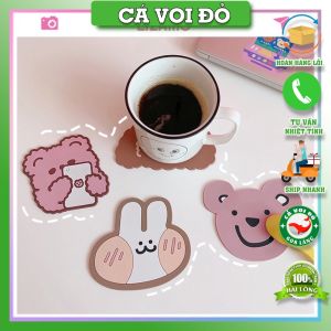 Miếng lót cốc cách nhiệt chống trượt hoạt hình đáng yêu