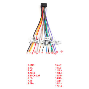 438178 ZXC Universal Power Horn Wire Plug 16 Pins Car Audio Wiring Harness Adapter Plug Auto Stereo Connector For Radio CD DVD