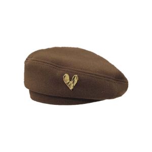 COUPLECOL Mềm mại Mũ Beret cổ điển Đồ trang trí hình trái tim Màu sắc cổ điển Mũ Gấu Hoạt Hình Mũ lưỡi trai thời trang thường ngày Nhẹ Mũ họa sĩ cổ điển Trang phục hàng ngày