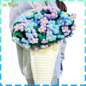 【New Arrival】 Soft Cotton Comforter Bedding Breathable Flower Bouquet Pattern Knitted Throw Blanket for Bedroom