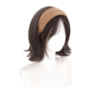 JON09 Hair Hoop Synthetic Wide Knit Headband Wigs Korean Style Hairpieces Half Headband Wig Hair Accessories Natural Short Wavy Bob Hair Women