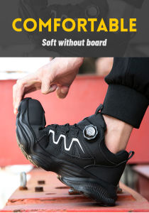 PRO SAFETY 983 Safety Shoes Ratchet Locking Low Cut Black EXTRA Light Weight Casual Kasut Keselamatan