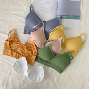 M&C Korean U back push up bra with foam ladies sports yoga Backless women padded female underwear