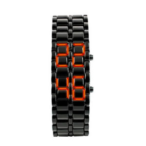Student Couple Universal LED Lava Watch Metal Chain Fashion Casual Electronic Watch