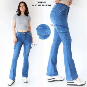 7C-G HIGH WAIST CUTBRAY CARGO WANITA CELANA JEANS WANITA CUTBRAY CARGO CUTBRAY JEANS WANITA PREMIUM