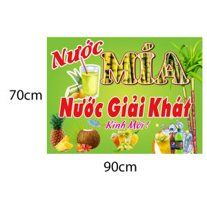 Decal DÁN MÁY ÉP NƯỚC MÍA nhiều kích thước sẵn keo chống nước