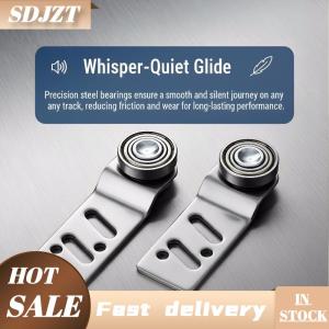 SDJZT Heavy Duty Stainless Steel Sliding Door Runner Smooth Ball Bearing Pulley for Home Office Partition