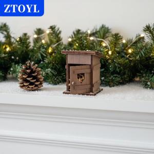 [COD]🔥🔥🔥ZTOYL 1 3Pcs New Fashion 1:12 Dollhouse Simulation Miniature Field Chicken Nest Axe Woodcutting Countryside Toilet Decoration