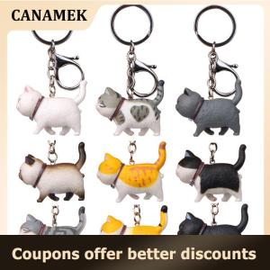 【 CANAMEK 】 New Lovely Cat Kitten Keychain Keyring Handbag Pendant Ornament Kids Toy Gift