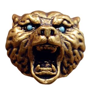 Engraved Leopard Head Beads for Rope Braiding and Cultural Design Rope Braiding Gear