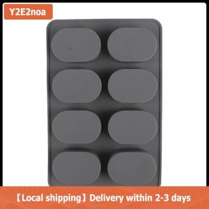 【Local shipping】 Silicone cake mold hand soap mold 8-hole Oval mold jelly mold soap mold