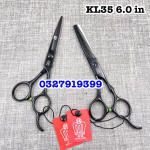 Kéo cắt tỉa tóc cao cấp KL35 - Kéo cắt tóc chuyên nghiệp 6.0 inch thép Nhật S440C độ cứng trên 62HRC tặng kèm bao da chất lượng chuẩn Nhật Bản KL-35
