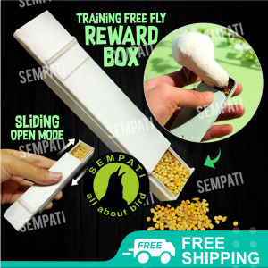 SEMPATI Wadah Pakan Burung Parrot Pointer Reward Box Kecil Kotak Makan Minum Training Latih Hewan Tempat Makan Parot Paruh Bengkok Lovebird Parkit Nuri Sugar Glider Hamster POIKCL