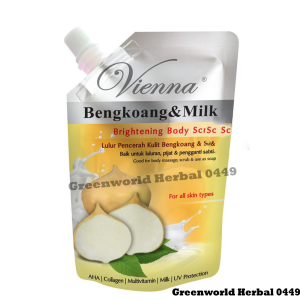 Vienna Body Scrub Lulur Pemutih Badan 250 ml Pouch Original BPOM Lulur Mandi Lulur Badan Body Care