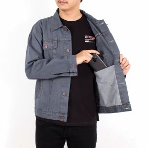 Jacket Jeans Pria Size M L XL XXL