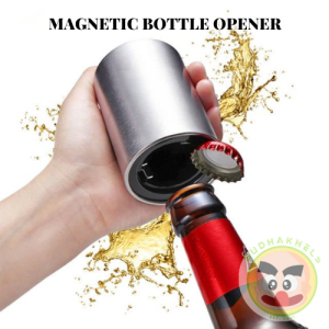 Magnetic Automatic Beer Bottle Opener - Stainless Steel Magnet Jar Opener for Kitchen and Bar Accessories