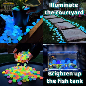 200 Pieces of Luminescent Stone for Fish Tank Garden Night Lighting Scenery Colored Type