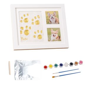 MMLUCK DIY Keepsake Baby Hand and Footprints Kit Non-Toxic Paint Imprint Clay Clay Handprint Keepsake Frame Lasting Memories Horizontal Frame Newborn Nursery Picture Frames For Dogs and Cats