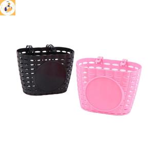 EOY Front Handlebars Waterproof Rear Bike Basket Plastic Bicycles Basket With Fastens Strap For Boy Girl Bike Plastic Basket