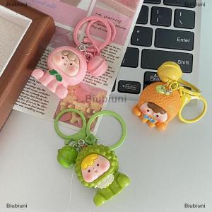 [COD] Biubiuni 1 5Pcs Fruits Bell Keychain Cartoon Blizzard Fruit Resin Keychain For Boys Girls Backpack Pendants Toys For Kids