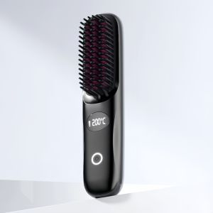 SG READY STOCK Portable Cordless Hair Straightener Wireless Straightening Comb Negative Ion Hair Brush Curler for Travel 无线直发梳