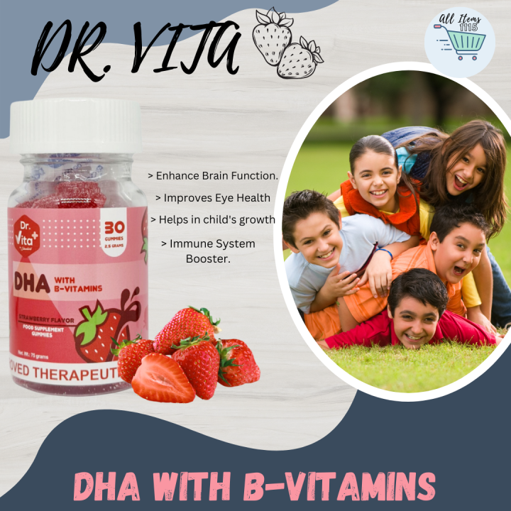 Dr Vita Dha kids with B-vitamins for Brain Development Supports Normal ...