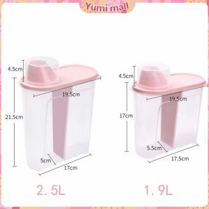 Yumi กล่องเก็บของแบบปิดผนึก ถังเก็บเมล็ดธัญพืช กล่องเก็บของแบบปิดผนึก ข้าวสาร Whole grain storage tank