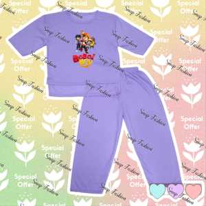 Setelan Kaos Anak Tnggung/Oversize Perempuan KARTUN BOBOI BOY & FRIENDS UMUR 5-13 TAHUN