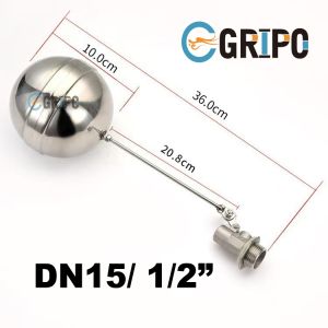 GRIPO Premium 304 Stainless Automatic Float Valve + Water Tank Float Valve + Water Tower Float Valve