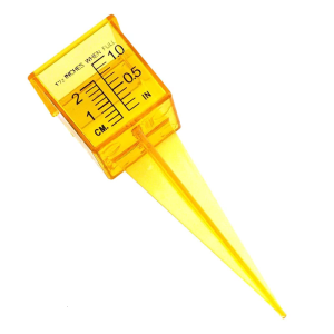 3/4x1/2" Rain Gauge/Sprinkler Gauge Wide Mouth Outdoor Water Measuring Tool for Yard Garden Lawn Bright Yellow